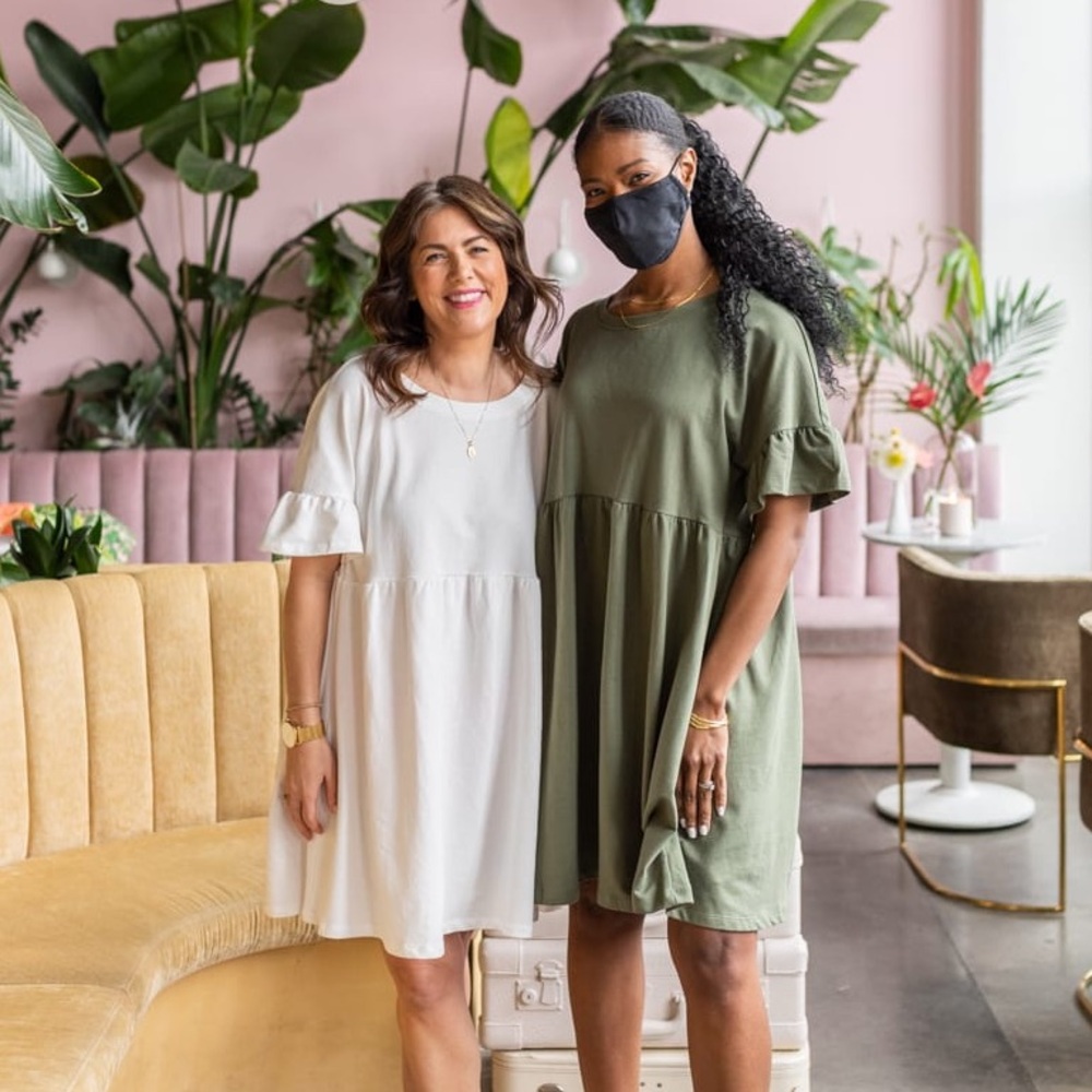 Jilly Box/Jardines Domaine Road Trip Dress in Olive Green